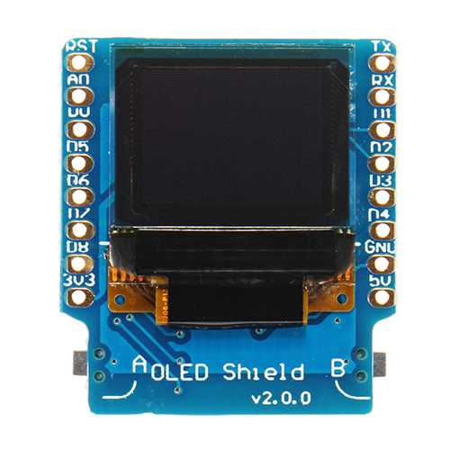 Geekcreit? OLED Shield V2.0.0 Expansion Board For D1 Mini 0.66 Inch 64x48 IIC I2C Two Button
