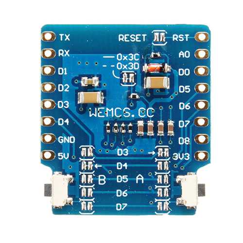 Geekcreit? OLED Shield V2.0.0 Expansion Board For D1 Mini 0.66 Inch 64x48 IIC I2C Two Button