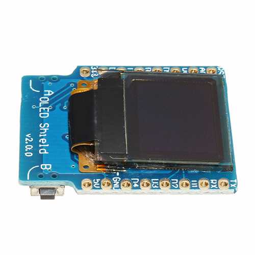 Geekcreit? OLED Shield V2.0.0 Expansion Board For D1 Mini 0.66 Inch 64x48 IIC I2C Two Button