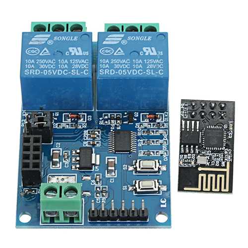 5V ESP8266 Dual WiFi Relay Module Internet Of Things Smart Home Mobile APP Remote Switch