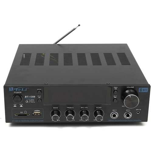 TELI BT-1388 HiFi bluetooth Power Amplifier Stereo Audio Karaoke FM Receiver USB SD