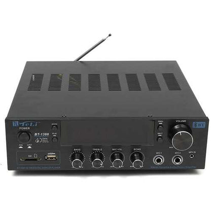 TELI BT-1388 HiFi bluetooth Power Amplifier Stereo Audio Karaoke FM Receiver USB SD