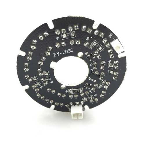 36pcs 850nm LEDs CCTV F5 Infrared Illuminator IR 90 Degrees Bulb Board for Bullet CCTV Camera