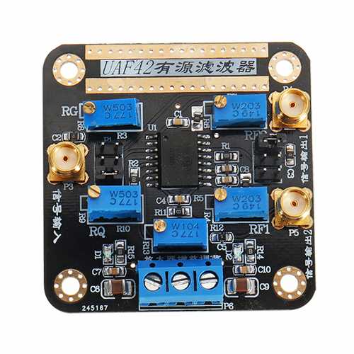UAF42 Active Filter Module Highpass/Lowpass/Bandpass Adjustable Filtering Board