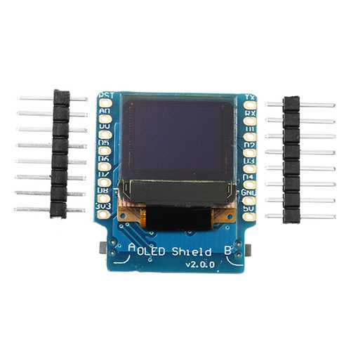 3Pcs Geekcreit? OLED Shield V2.0.0 For Wemos D1 Mini 0.66" Inch 64X48 IIC I2C Two Button
