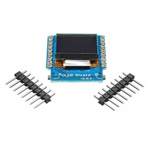 3Pcs Geekcreit? OLED Shield V2.0.0 For Wemos D1 Mini 0.66" Inch 64X48 IIC I2C Two Button