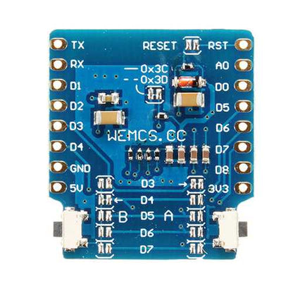 3Pcs Geekcreit? OLED Shield V2.0.0 For Wemos D1 Mini 0.66" Inch 64X48 IIC I2C Two Button