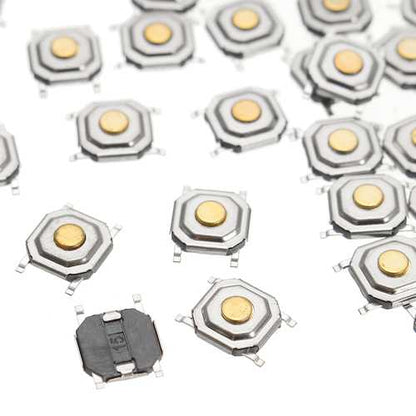 250Pcs DC12V 4 Pins Tact Tactile Push Button Switch Momentary SMD Switch 5x5x1.5MM