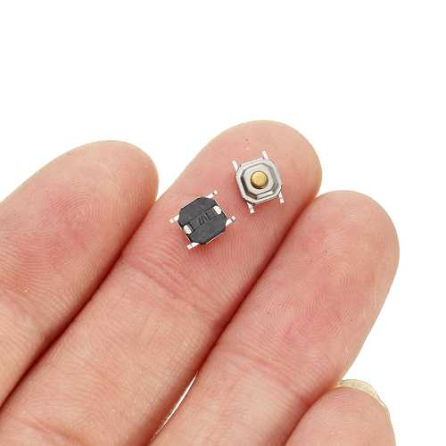 250Pcs DC12V 4 Pins Tact Tactile Push Button Switch Momentary SMD Switch 5x5x1.5MM