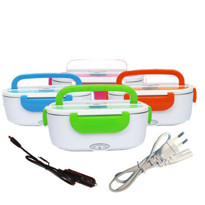 12V 24V/110V 220V  Portable Dual Use Home Car Truck Electric Heating Lunch Box Thermal Food Warmer Container Mini Rice Cooker