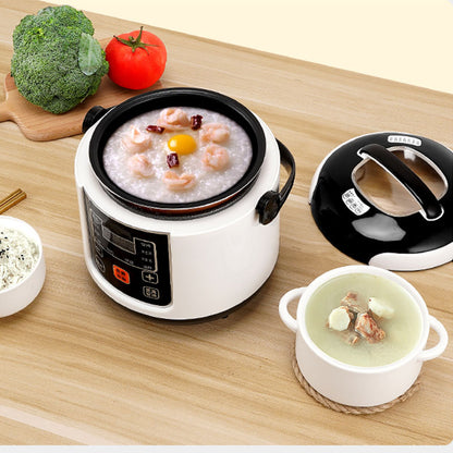 12V 24V Mini Rice Cooker Car Truck Soup Porridge Cooking Machine Food Steamer Electric Heating Lunch Box Meal Heater Warmer 2L