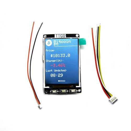 LILYGO TTGO BTC Ticker ESP32 Module Source Bitcoin Price Ticker Program 4 MB SPI Flash 4 MB Psram LCD Display