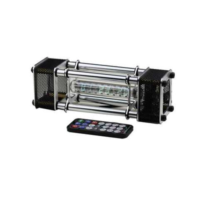 Assembled IV-18 Fluorescent Tube Clock 6 Digital Display Aluminum Alloy Energy Pillar With Remote Control