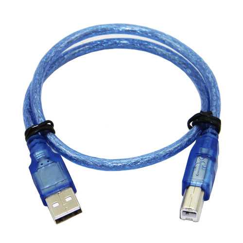 30pcs 30CM Blue USB 2.0 Type A Male to Type B Male Power Data Transmission Cable For  UNO R3 MEGA 2560