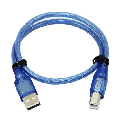 30pcs 30CM Blue USB 2.0 Type A Male to Type B Male Power Data Transmission Cable For  UNO R3 MEGA 2560
