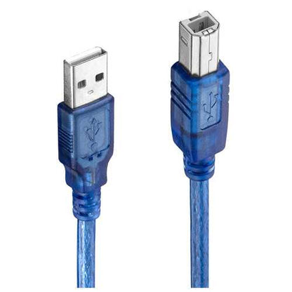 30pcs 30CM Blue USB 2.0 Type A Male to Type B Male Power Data Transmission Cable For  UNO R3 MEGA 2560