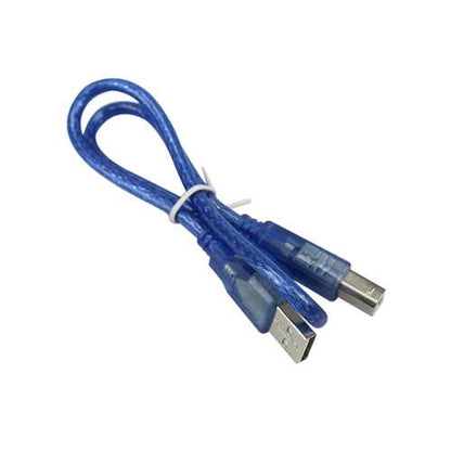 30pcs 30CM Blue USB 2.0 Type A Male to Type B Male Power Data Transmission Cable For  UNO R3 MEGA 2560