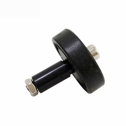 2Pcs Black Rubber Bearing Wheels for Chassis Tank Car