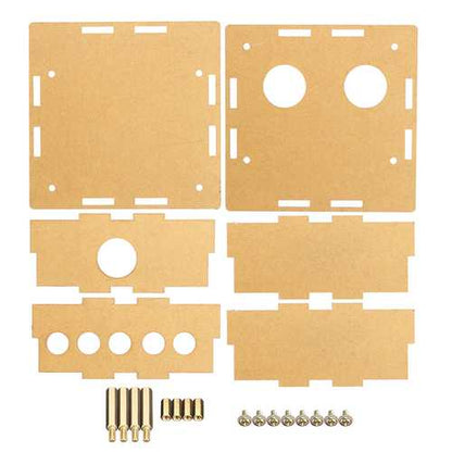 5pcs Transparent Acrylic Housing Shell For 6J1 Tube Preamplifier Amplifier Module Case