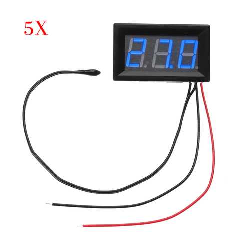 5pcs Blue DC 5V To 12V -50?C To -110?C Digital Thermometer Monitor Multipurpose Thermometer