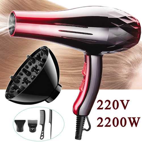 220V 2200W Electric Hair Dryer Heat Blower Beauty Constant-Temp Hair Protection