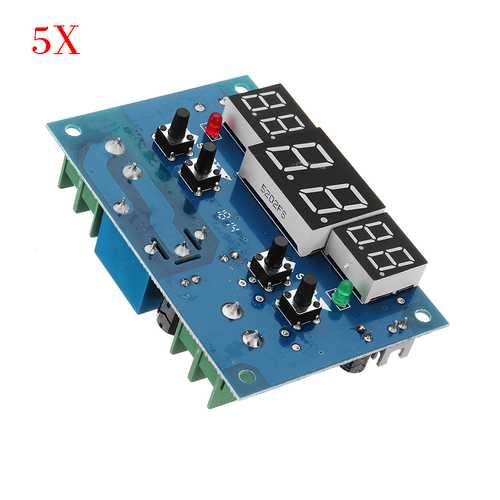 5pcs XH-W1401 Intelligent Digital Display Temperature Controller Upper And Lower Limit Setting Three Window Synchronization Display