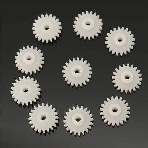 50Pcs/Pack 2mm Dia 22 Teeth Plastic Single Layer Gear For DIY Model Toy Motor Shaft Gear