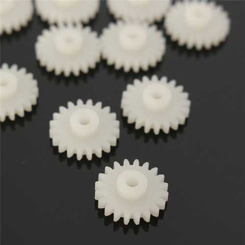 50Pcs/Pack 2mm Dia 22 Teeth Plastic Single Layer Gear For DIY Model Toy Motor Shaft Gear