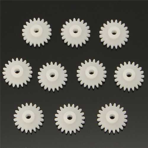 50Pcs/Pack 2mm Dia 22 Teeth Plastic Single Layer Gear For DIY Model Toy Motor Shaft Gear