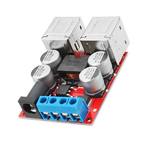3pcs DC8V-35V To 5V 8A Power Step Down Module 4-Port USB Mobile Phone Car Charger Support Fast Charge