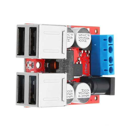3pcs DC8V-35V To 5V 8A Power Step Down Module 4-Port USB Mobile Phone Car Charger Support Fast Charge