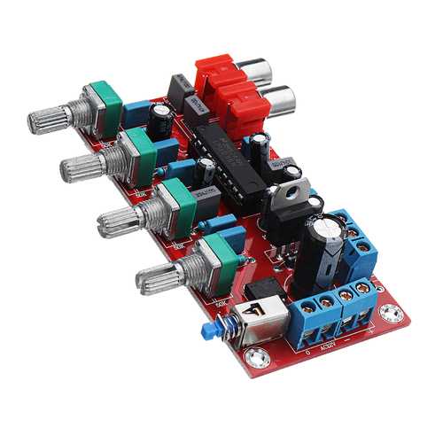 LM1036 Luxurious HIFI Amplifier Preamplifier Volume Control Tone Board DC 15V AC 12V Or 15V 1000UF