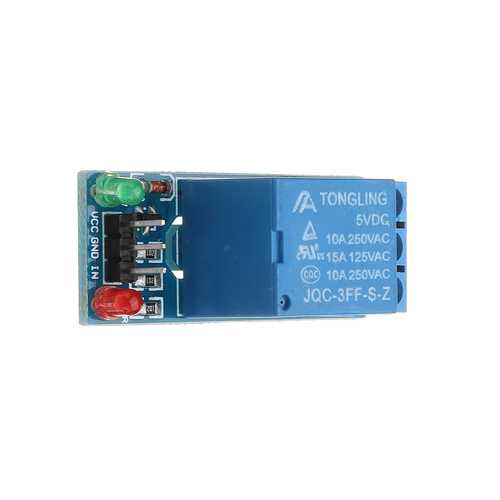5pcs 5V Low Level Trigger One 1 Channel Relay Module Interface Board Shield DC AC 220V PIC AVR DSP ARM MCU Geekcreit for Arduino - products that work with official Arduino boards