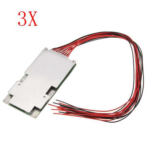 3pcs 60V 17S 45A Li-ion Lithium Battery Protection Board BMS PCB System