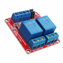 Cargar imagen en el visor de la galería, 24V 2 Channel Level Trigger Optocoupler Relay Module Power Supply Module Geekcreit for Arduino - products that work with official Arduino boards
