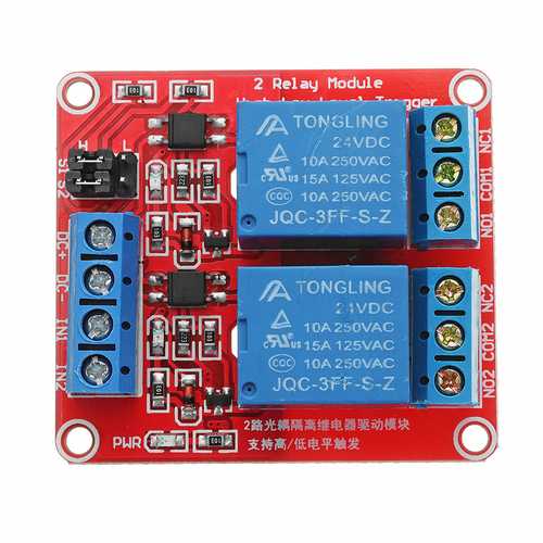 24V 2 Channel Level Trigger Optocoupler Relay Module Power Supply Module Geekcreit for Arduino - products that work with official Arduino boards