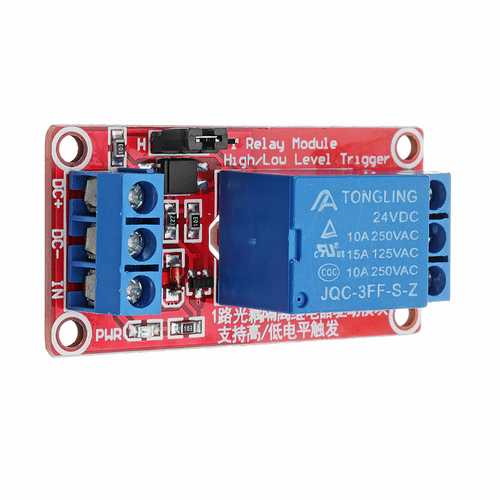 5Pcs 24V 1 Channel Level Trigger Optocoupler Relay Module Geekcreit for Arduino - products that work with official Arduino boards