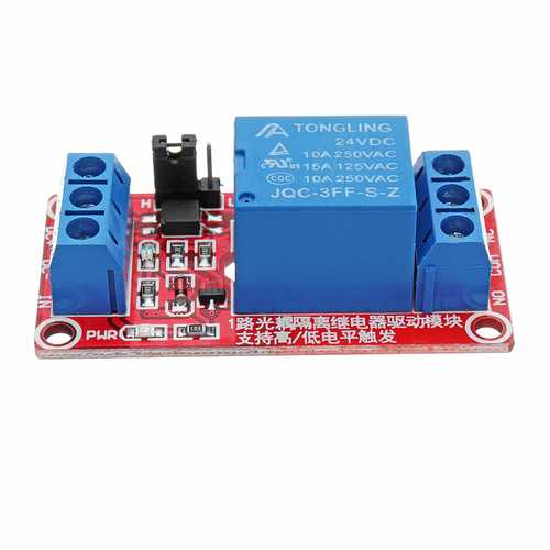 5Pcs 24V 1 Channel Level Trigger Optocoupler Relay Module Geekcreit for Arduino - products that work with official Arduino boards