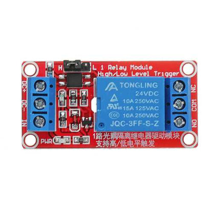 5Pcs 24V 1 Channel Level Trigger Optocoupler Relay Module Geekcreit for Arduino - products that work with official Arduino boards