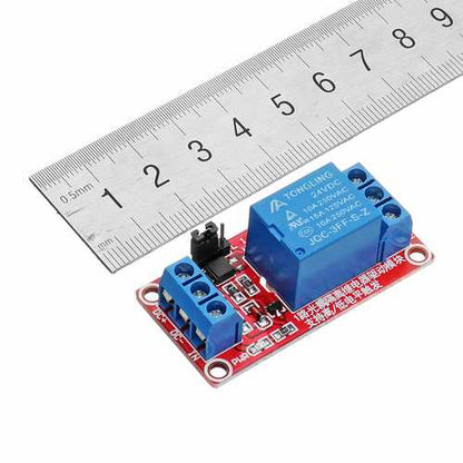 5Pcs 24V 1 Channel Level Trigger Optocoupler Relay Module Geekcreit for Arduino - products that work with official Arduino boards
