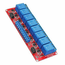 Charger l&#39;image dans la galerie, 5V 8 Channel Level Trigger Optocoupler Relay Module Geekcreit for Arduino - products that work with official Arduino boards
