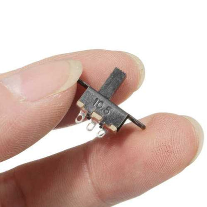 50Pcs Black Mini Size SPDT Slide Switches On-Off 100V 2A DIY Material Toggle Switch