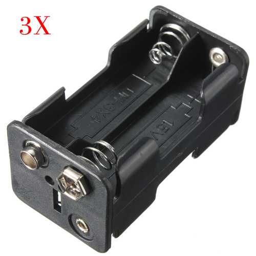 3pcs 4-Slot 4 x AA Battery Holder Back To Back Holder Case Box