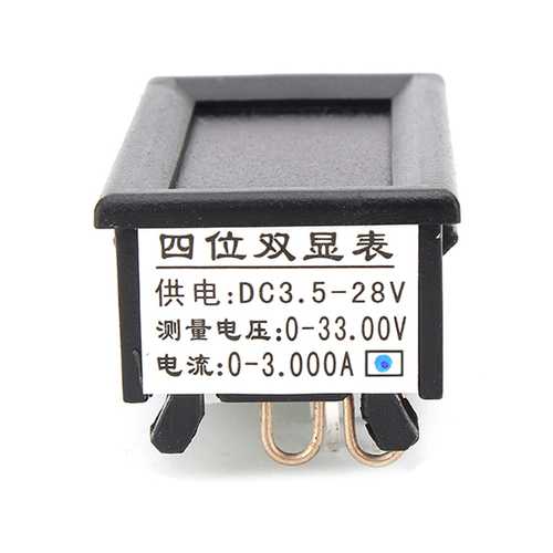 3pcs RIDEN? 0-33V 0-3A Four Bit Voltage Current Meter DC Double Digital LED Red + Green Display Volt Meterr Ammeter