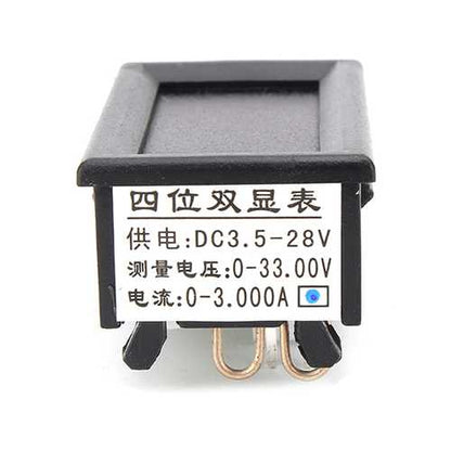 3pcs RIDEN? 0-33V 0-3A Four Bit Voltage Current Meter DC Double Digital LED Red + Green Display Volt Meterr Ammeter