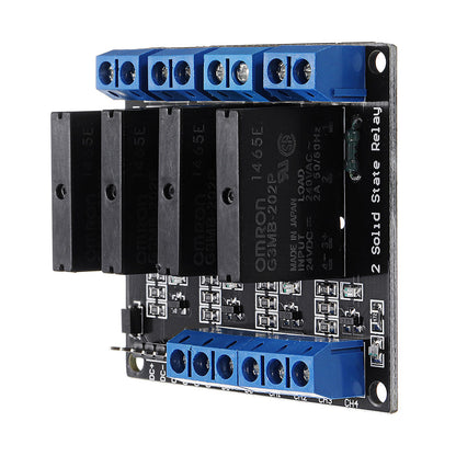 4 Channel DC 24V Relay Module Solid State High and low Level Trigger 240V2A Geekcreit for Arduino - products that work with official Arduino boards