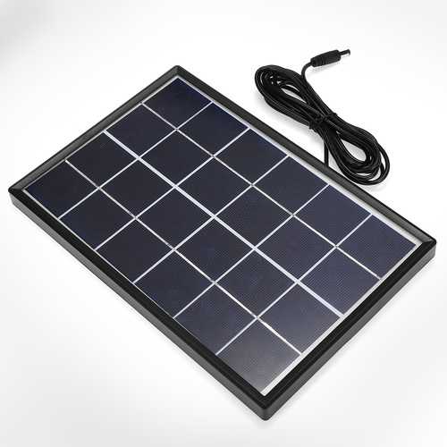 6W 6V 266*175*17mm Polysilicon Solar Panel with Cable & Border