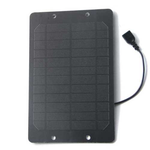6W 6V 175*270mm Monocrystalline Silicon Solar Panel with USB Port
