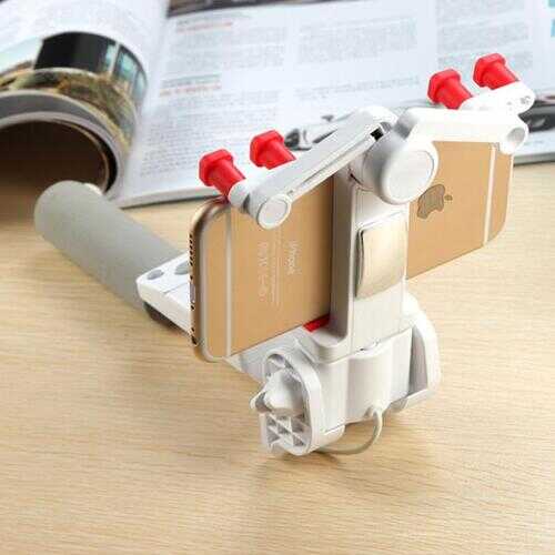 360 Deg. Panoramic Robotic Powered Selfie Stick - Color: White