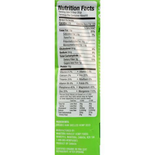 Manitoba Harvest Organic Hemp Hearts - Shelled - 7 oz